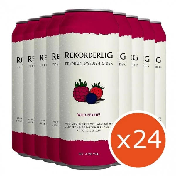 REKORDELIG WILD BERRIES LATA 24x50 CL.