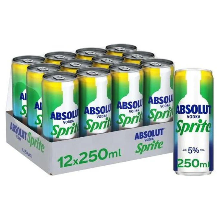 ABSOLUT & SPRITE LATA 12x25 CL.