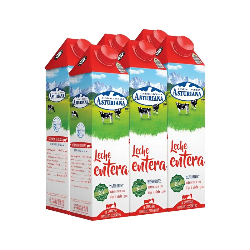 ASTURIANA LECHE ENTERA BRIK 6x1 LTR.
