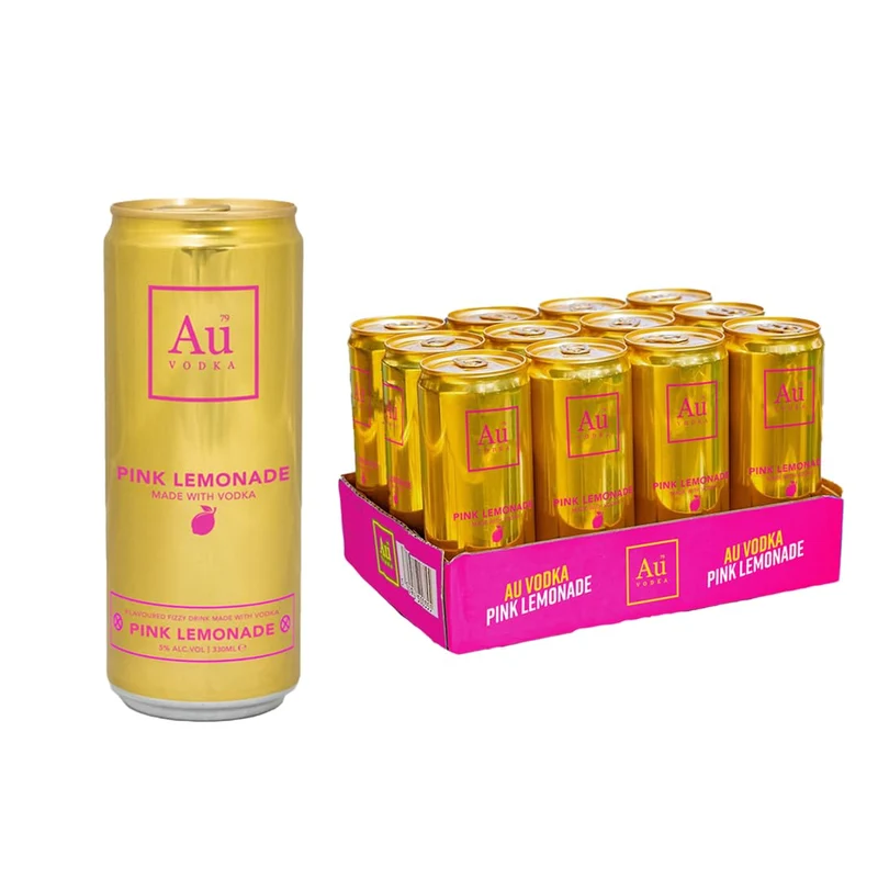 AU VODKA + PINK LEMONADE 12x33 CL.