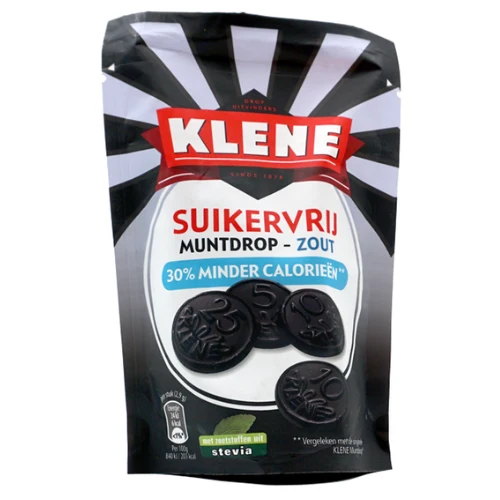 Klene sv muntdrop zout 100 gr