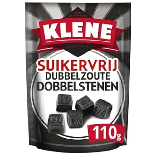Klene sv dubbelzoute dobbelstenen 110 gr