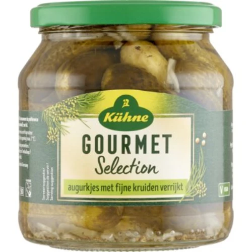 Kuhne kleine augurken fijne kruiden 530 gr.