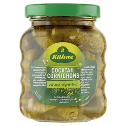 Kuhne cocktail cornichons 180 gr.