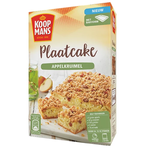 Koopmans plaatcake appelkruimel 12 st.
