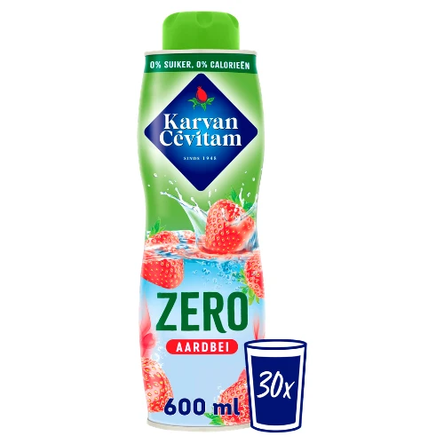 Karvan cevitam siroop zero aardbei 600 ml.
