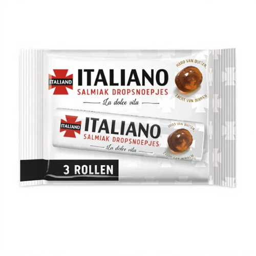 Italiano salmiak dropsnoepjes 3-pack 99 gr.