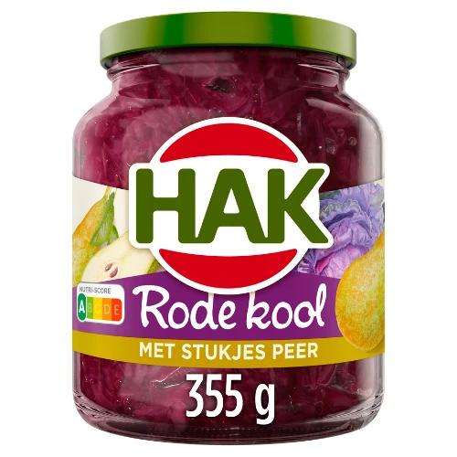 Hak rode kool stukjes peer 355 gr.