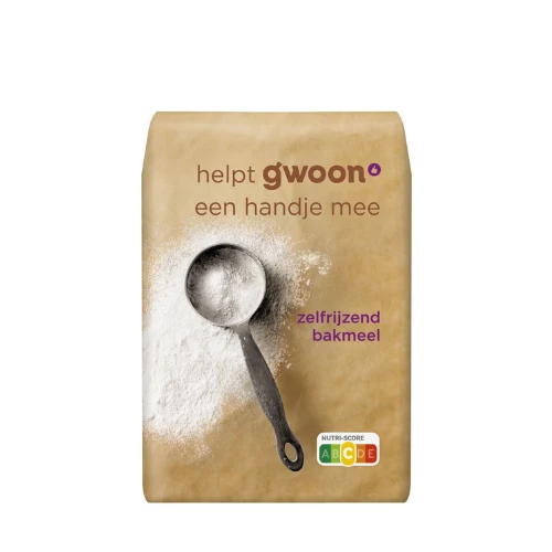 G'woon zelfrijzend bakmeel 500 gr.