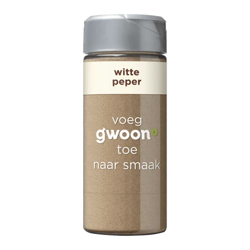 G'woon witte peper poeder 60 gr.
