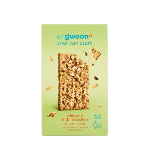 G'woon volkoren ontbijtcrackers 315 gr.