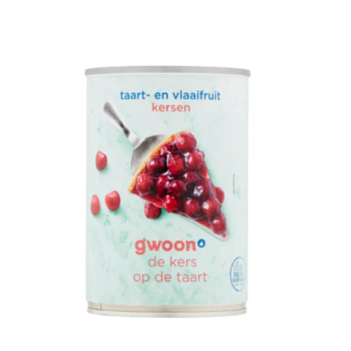 G'woon vlaaifruit kersen 430 gr.