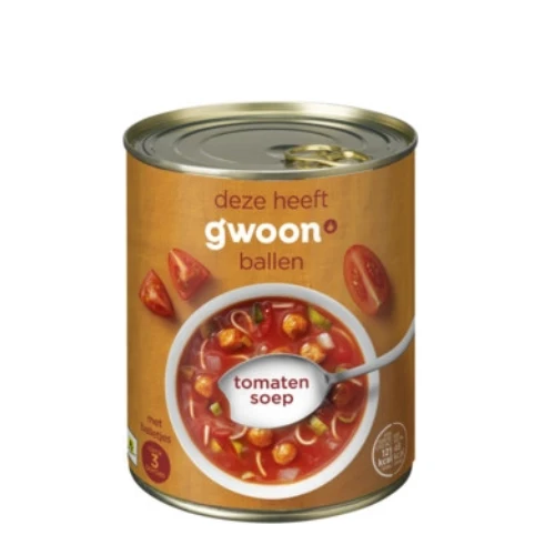 G'woon tomatensoep blik 800 ml
