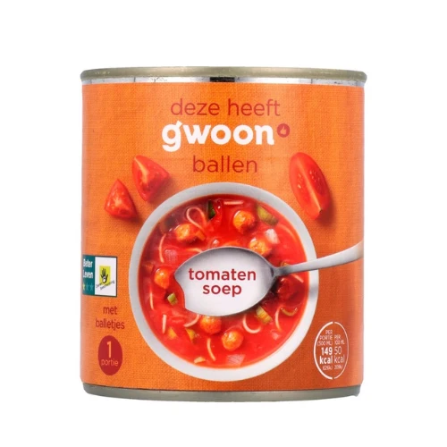 G'woon tomatensoep blik 300 ml
