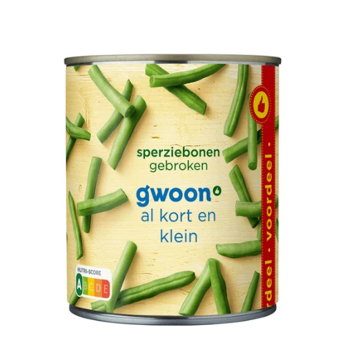 G'woon sperziebonen gebroken 680 gr