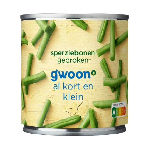 G'woon sperziebonen gebroken 180 gr