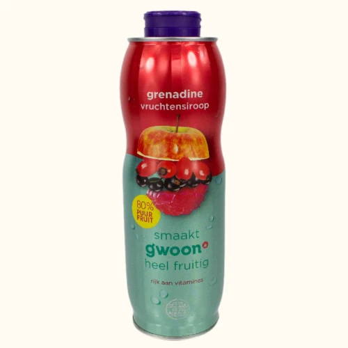 G'woon siroop grenadine 80% 75 cl