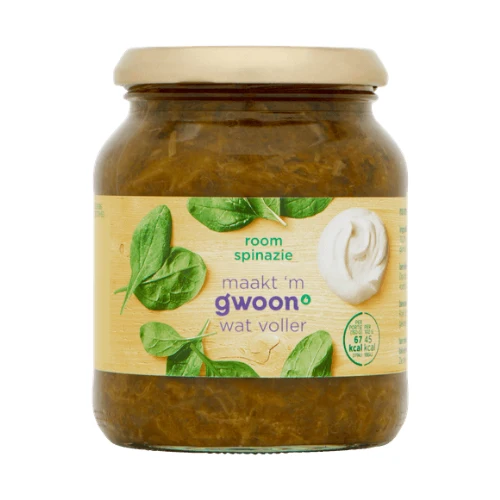 G'woon roomspinazie 330 gr.