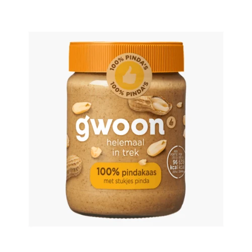 G'woon pindakaas met noot 350 gr.