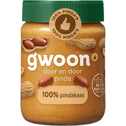 G'woon pindakaas 100% naturel 350 gr.