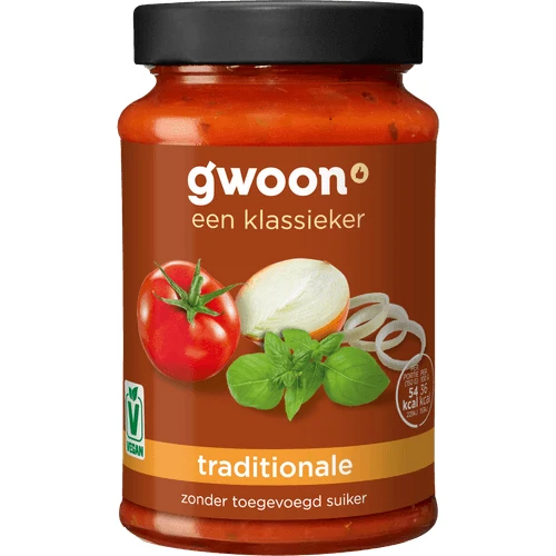 G'woon pastasaus traditionale 490 gr.