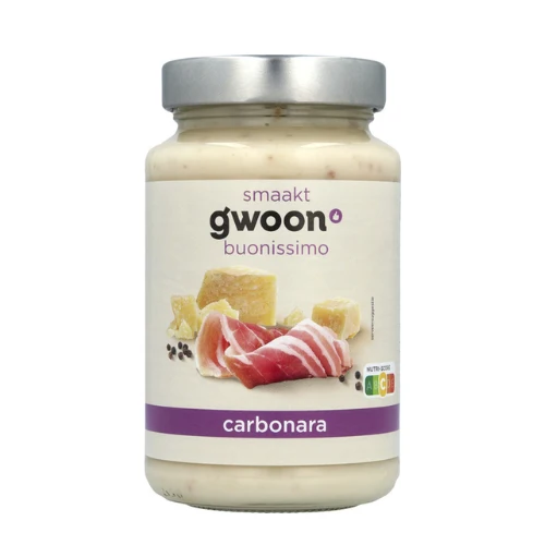 G'woon pastasaus carbonara 470 gr.