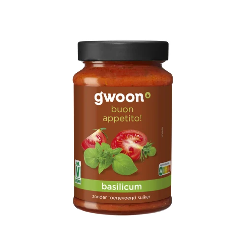 G'woon pastasaus basilicum 390 gr.