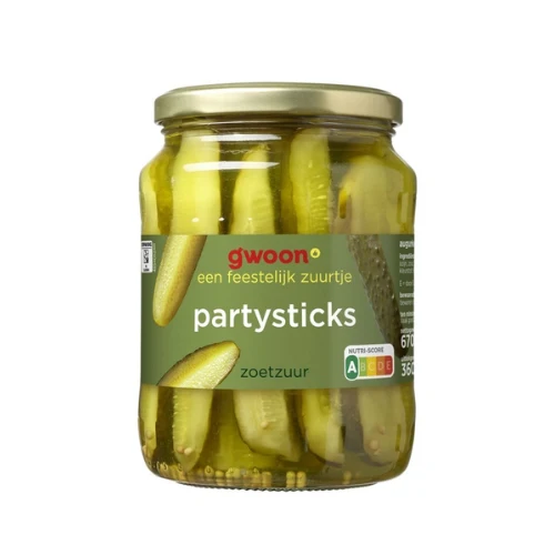 G'woon partysticks zoetzuur 720 ml.