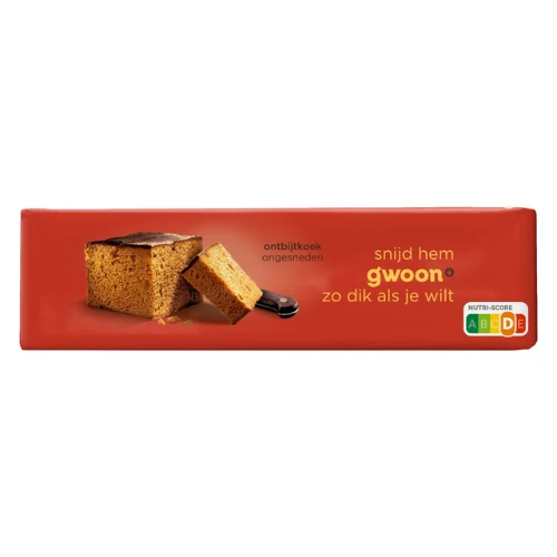 G'woon ontbijtkoek ongesneden 550 gr.