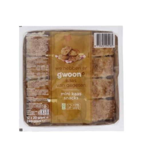 G'woon mini kaassnacks 12 st.