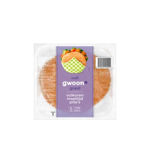 G'woon maaltijdpita 5 st. 400 gr.