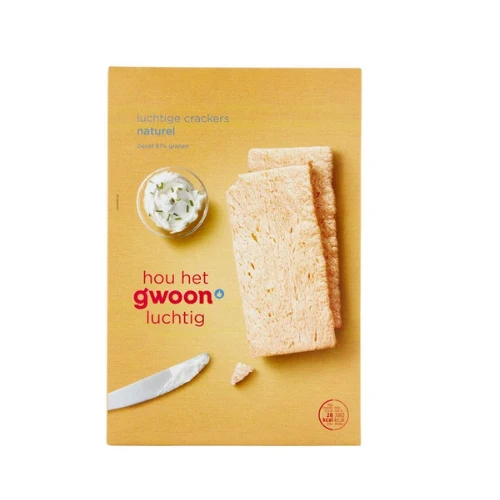 G'woon luchtige crackers naturel