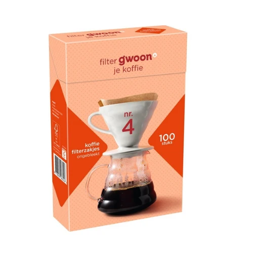 G'woon koffiefilterzakjes ongebleekt 100 st