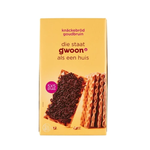 G'woon knäckebröd goudbruin 375 gr