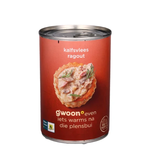 G'woon kalfsragout (carne cons.) 400 gr.