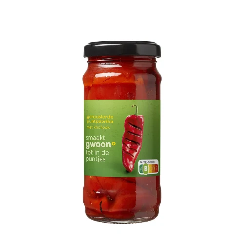 G'woon gerookte puntpaprika knoflook 295 gr.