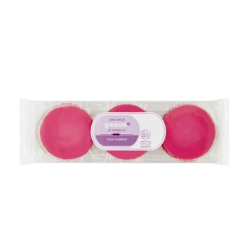 G'woon fondantcake (roze koek) 6 st. 330 gr.