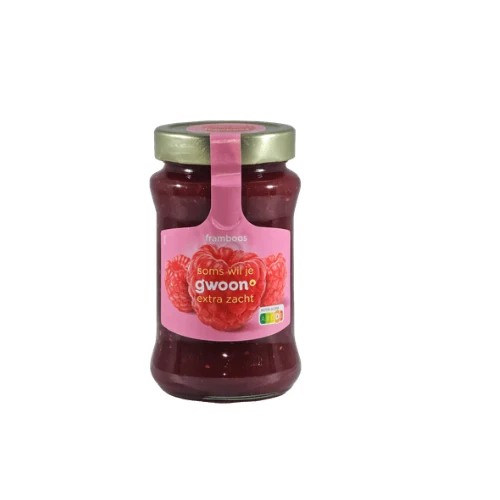 G'woon extra jam framboos 450 gr.