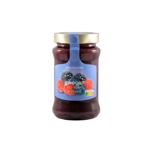 G'woon extra jam bosvruchten 450 gr.