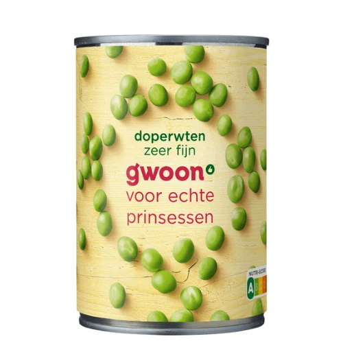 G'woon doperwten extra fijn 180 gr.