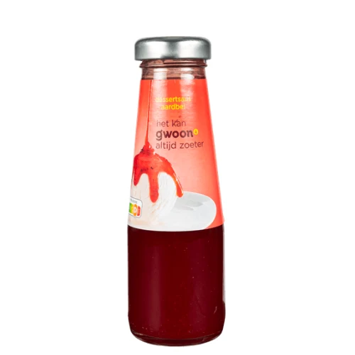 G'woon dessertsaus aardbei 245 gr