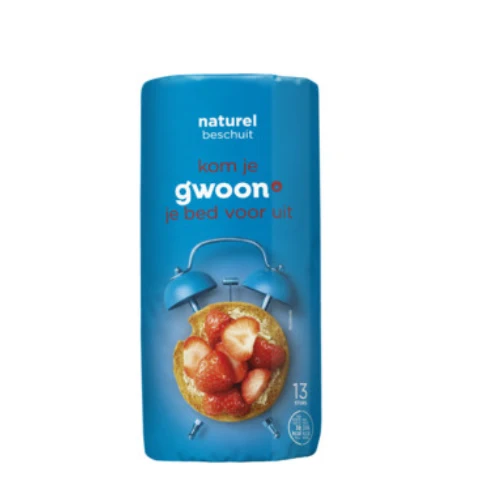 G'WOON BESCHUIT NATUREL 100 GR.