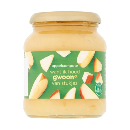 G'woon appelcompote met stukjes 570 gr