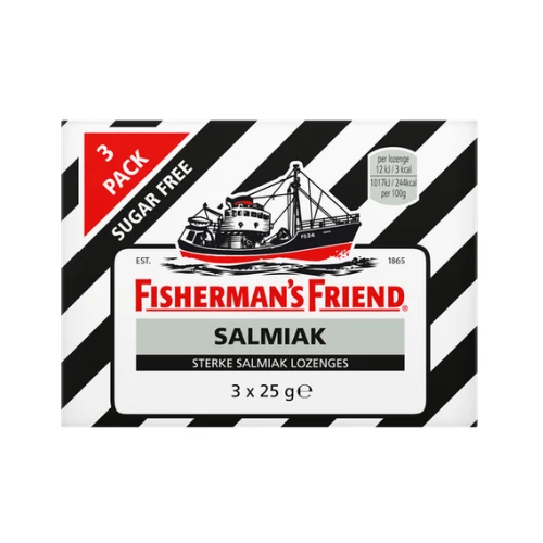 Fisherman's friend salmiak suikervrij 3 st