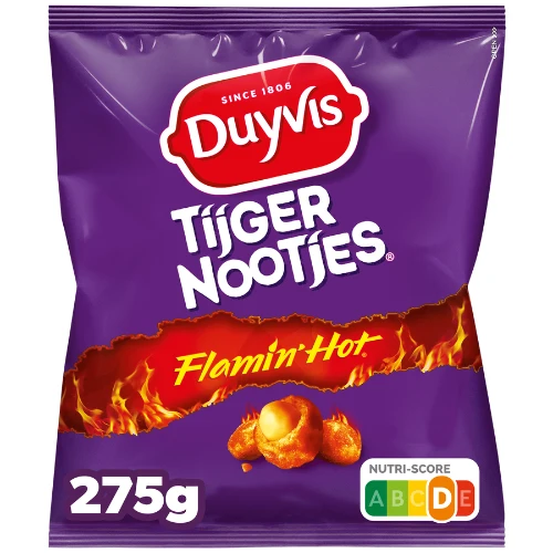 Duyvis tijgernootjes flamin' hot 275 gr