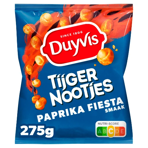 Duyvis tijgernoot paprika fiesta 275 gr