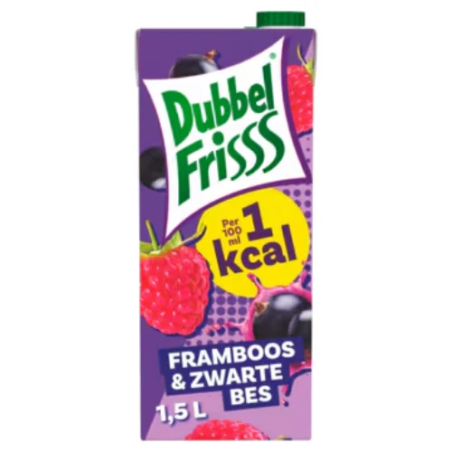 Dubbel friss framboos zwarte bes 1,5 ltr