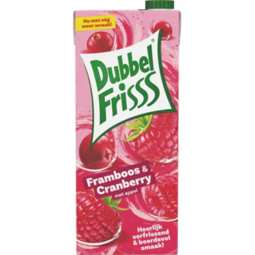 Dubbel friss framboos cranberry 1,5 ltr