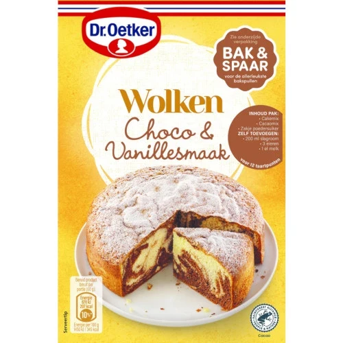 Dr. oetker wolken vanille & choco 455 gr