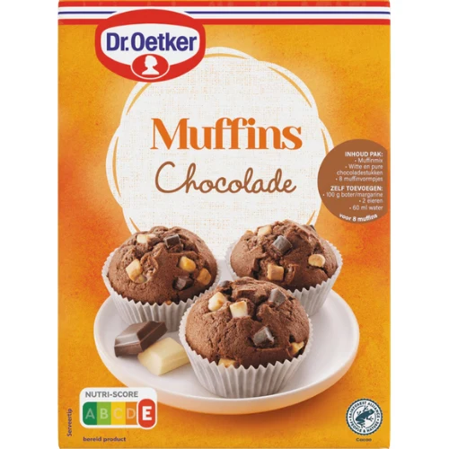 Dr. oetker muffins chocolade utz 345 gr
